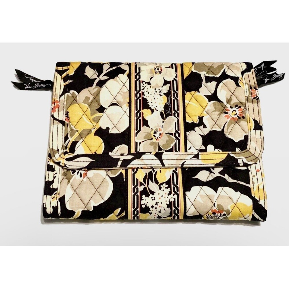 VERA BRADLEY - Travel Jewelry Case - Book, Dogwood, Clear Zip Pockets -Perfect